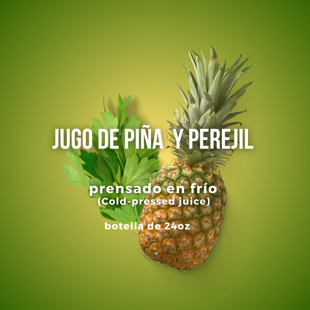 Jugo de Piña y Perejil 100% Local y Puro